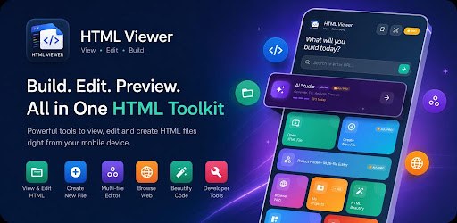 HTML Viewer — HTML, CSS and JavaScript editor for Android